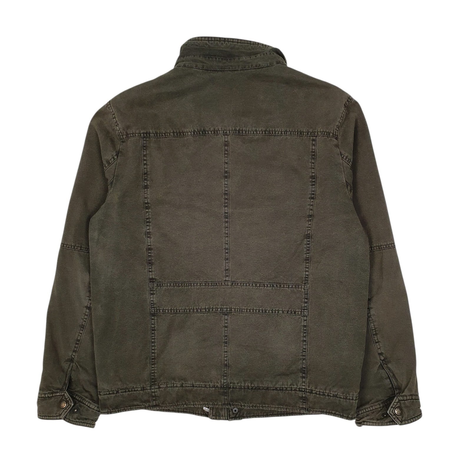 Mens Green Levis Sherpa Lined Military Bomber  Coat