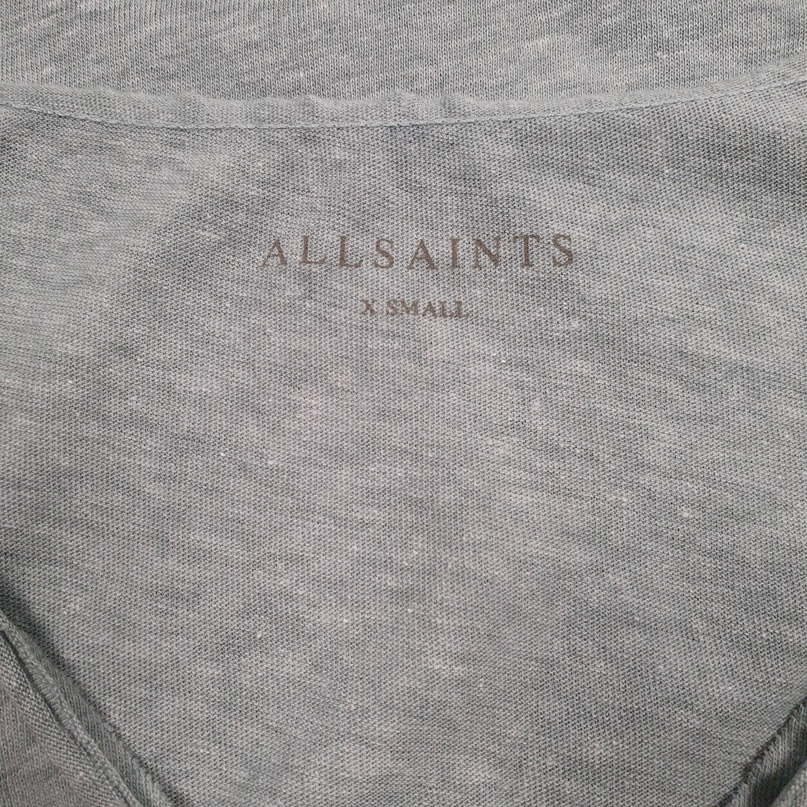 Mens Grey All Saints   T Shirt