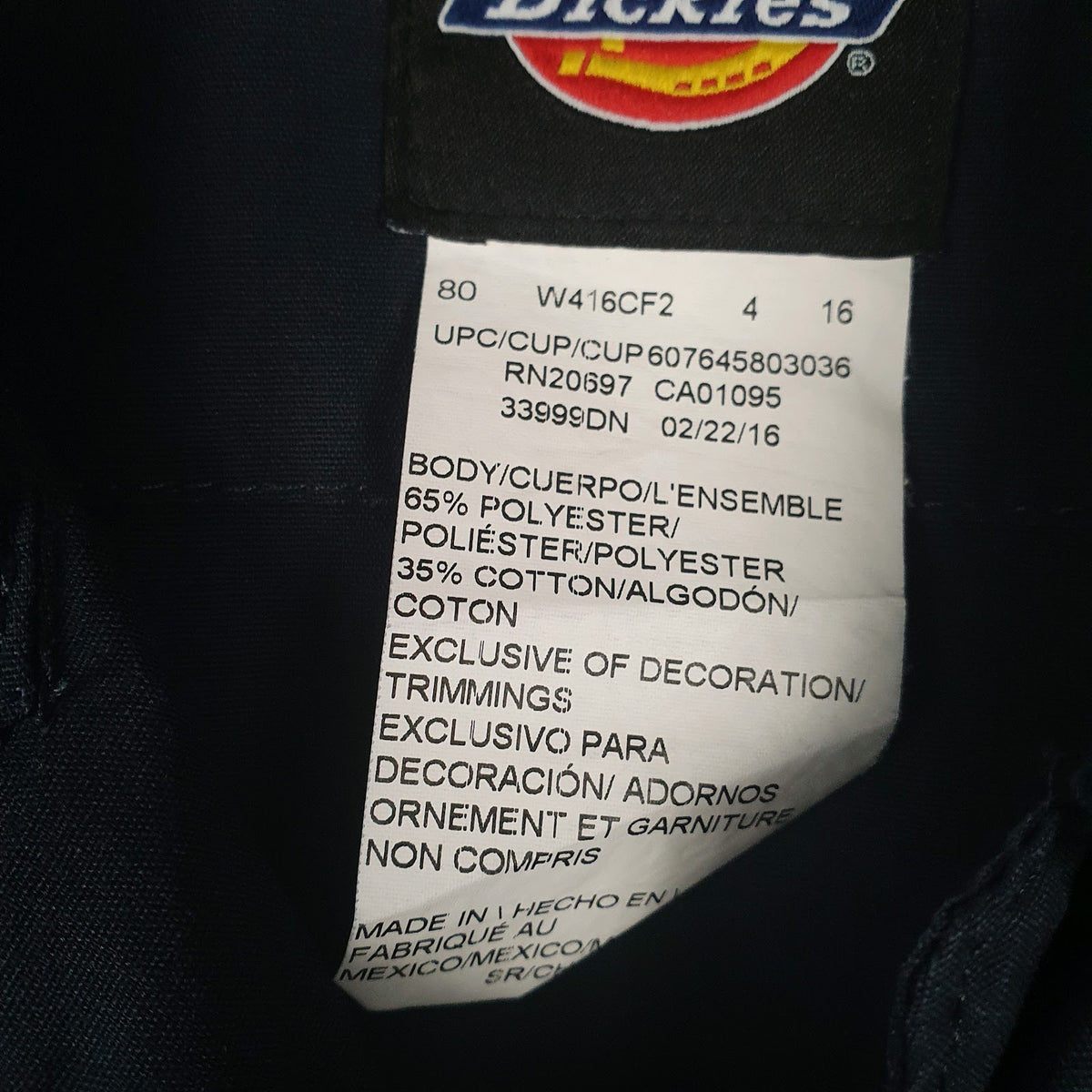 Mens Navy Dickies   Trousers