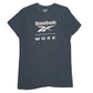 Mens Grey Reebok Spellout Short Sleeve T Shirt