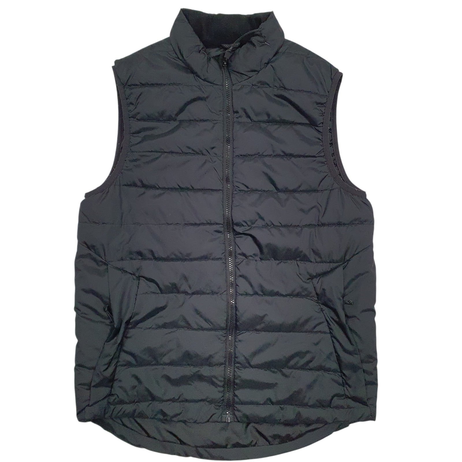 Mens Black Champion Padded Quarter Zip Coat