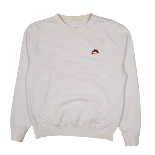 Mens White Nike  Crewneck Jumper