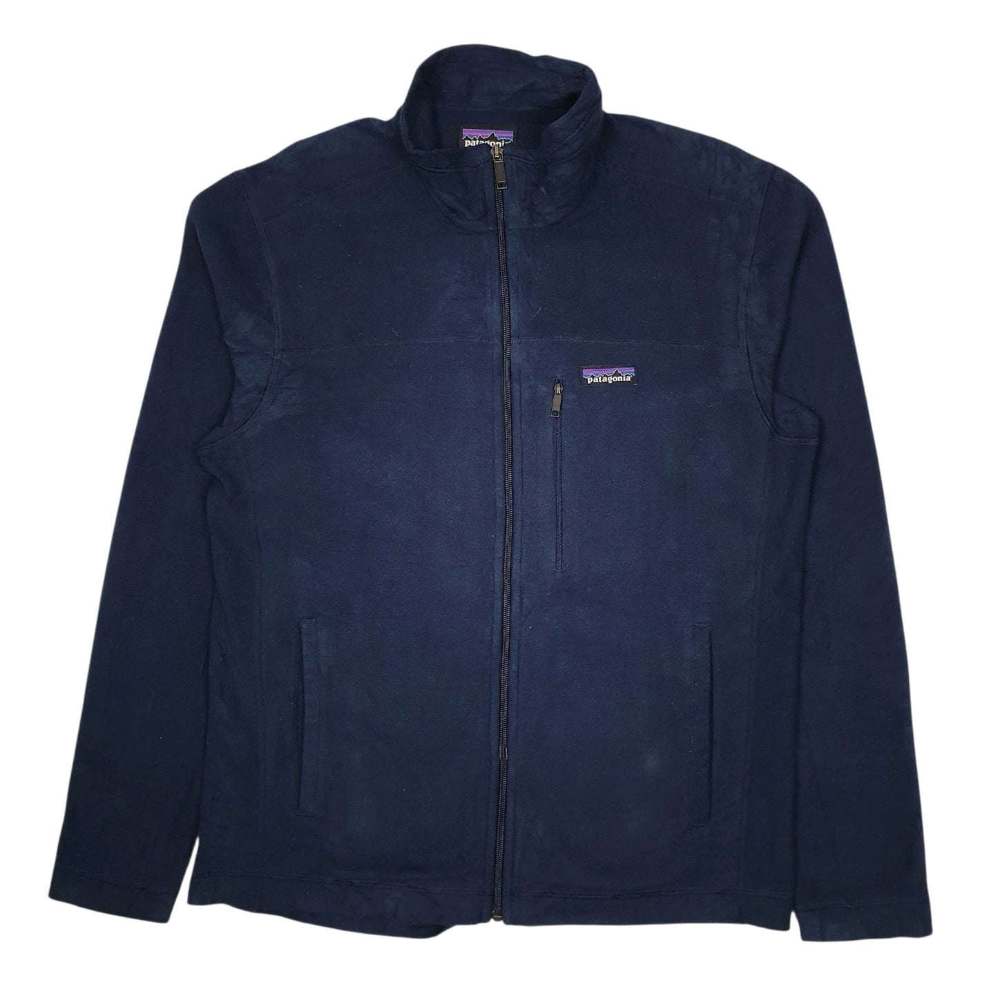 Mens Navy Patagonia Micro D Jacket Full Zip Jumper