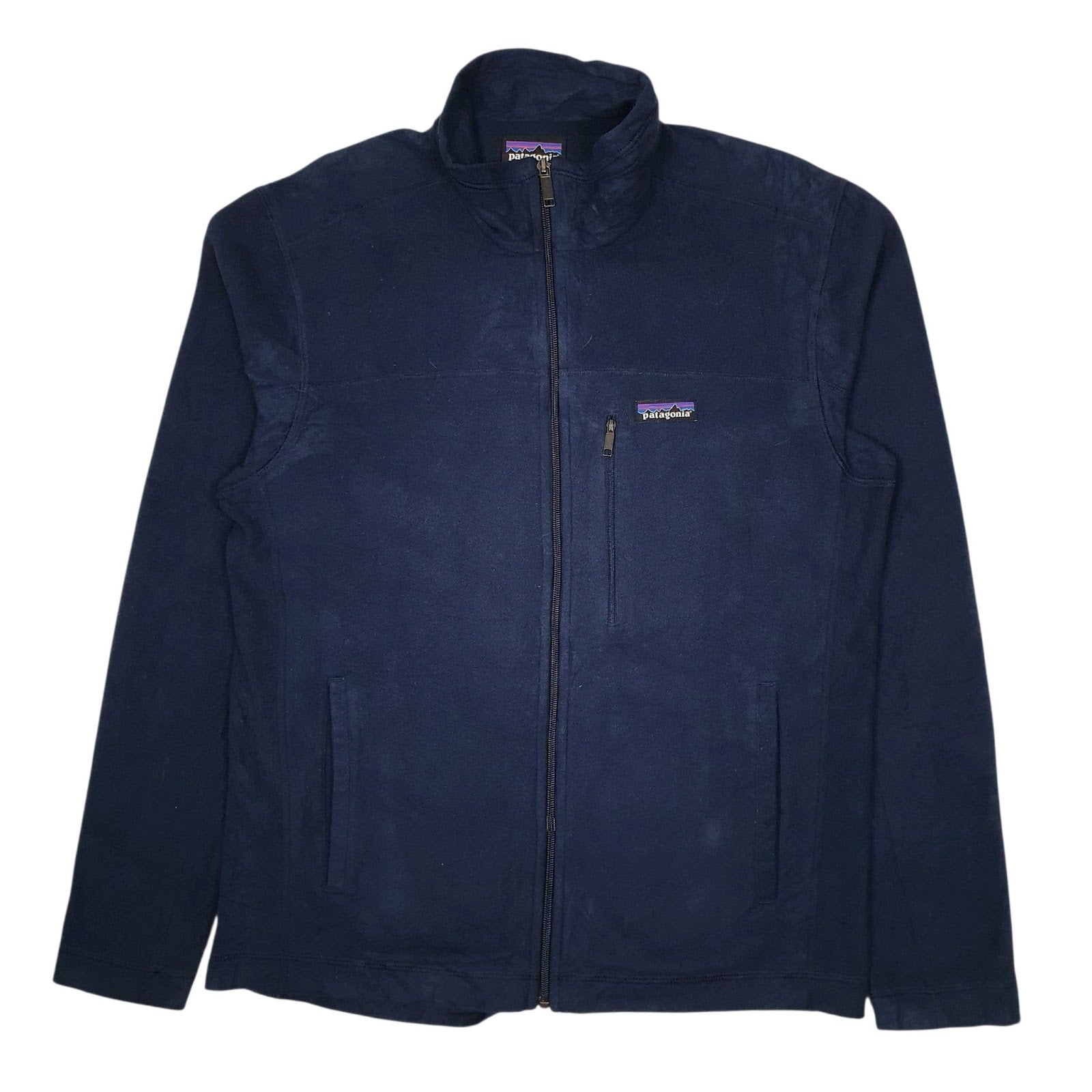 Mens Navy Patagonia Micro D Jacket Full Zip Jumper