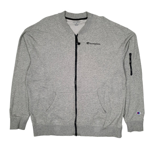 Mens Grey Champion  Full Zip Jumper