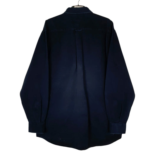 Mens Navy Fay Heavyweight Flannel  Shirt