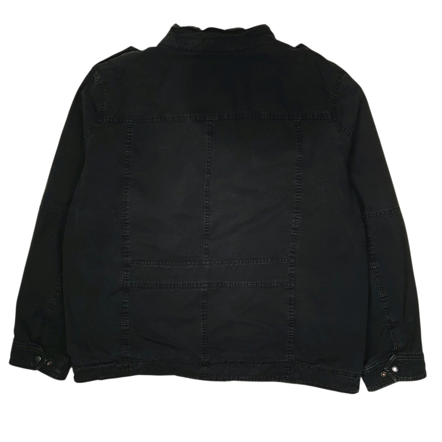 Mens Black Levis Military Bomber Windbreaker Sherpa Lined  Coat