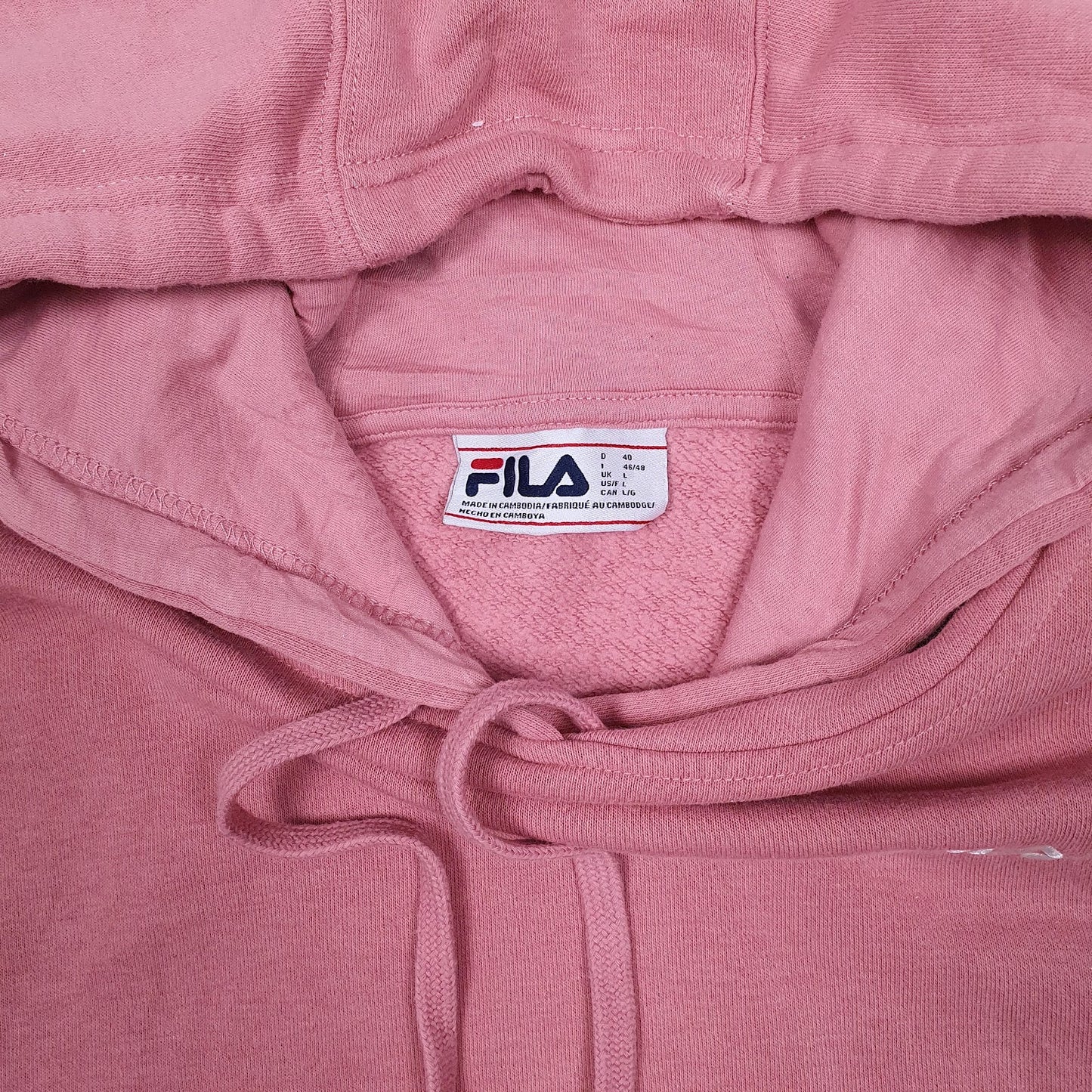 Womens Pink Fila  Hoodie Jumper