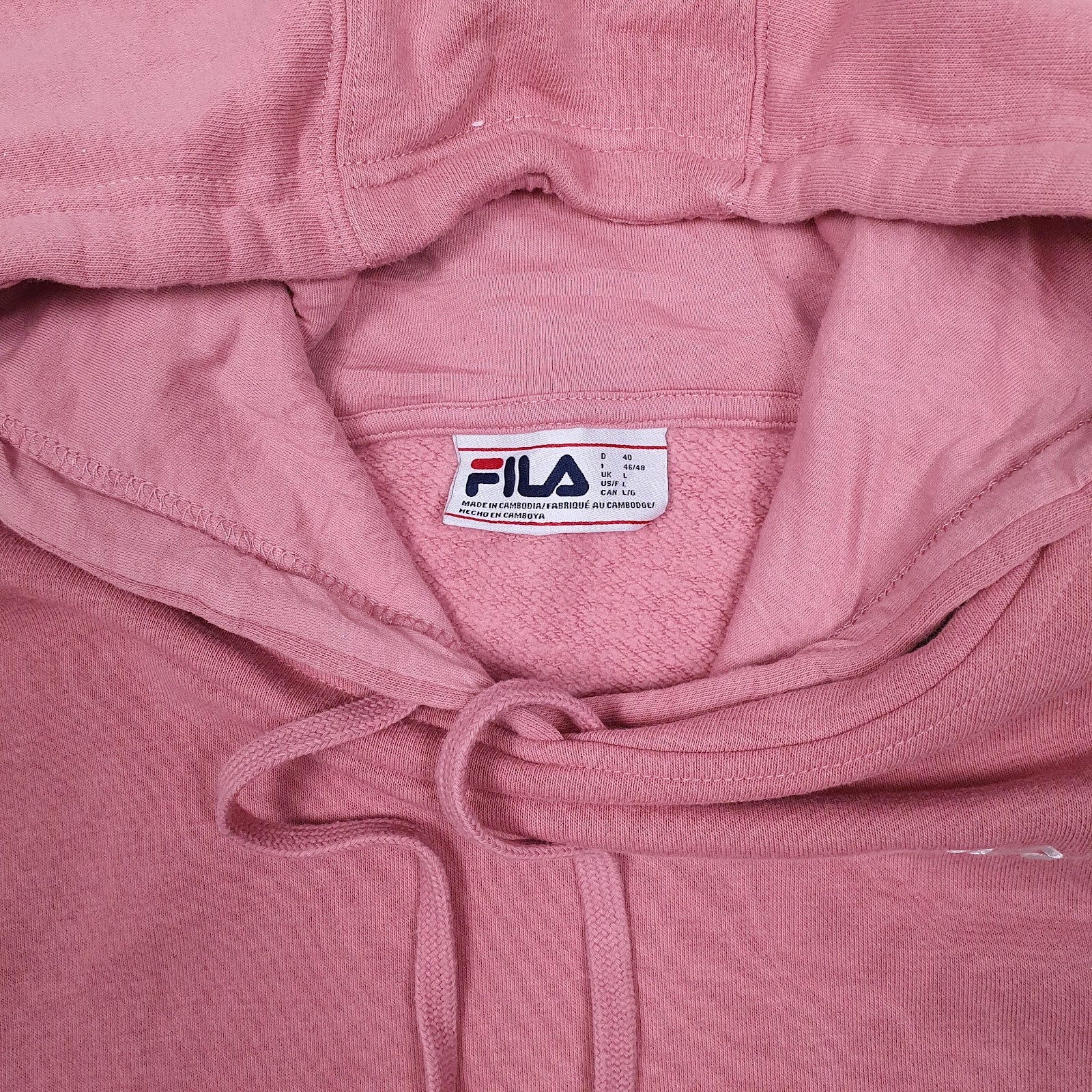 Womens Pink Fila  Hoodie Jumper