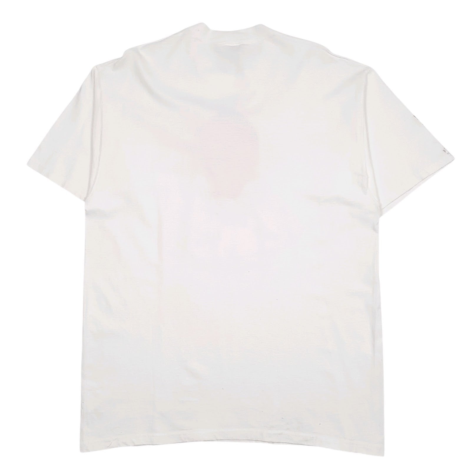 Mens White Fruit Of The Loom Vintage 90s 3D Caricature  T Shirt