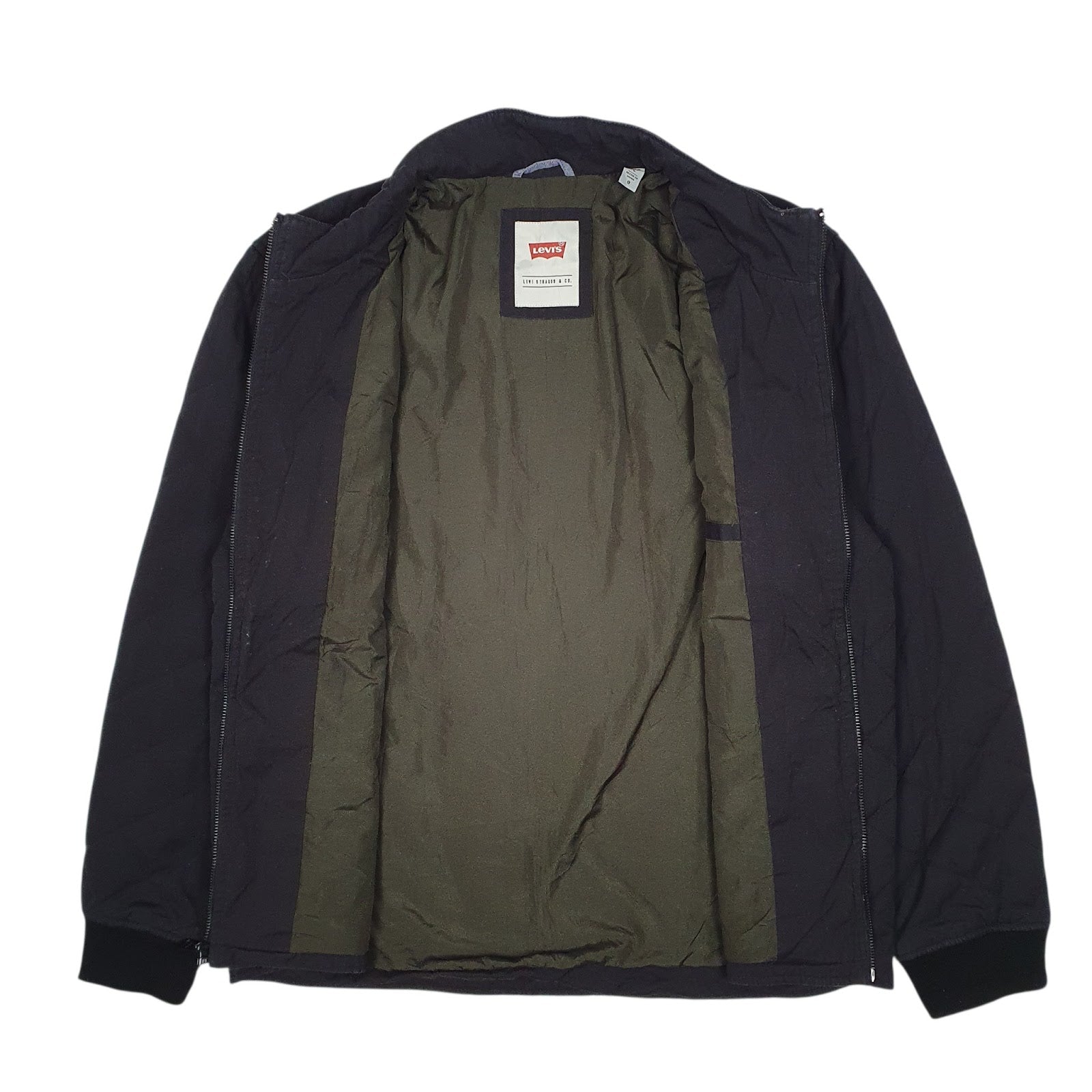 Mens Black Levis Windbreaker  Coat