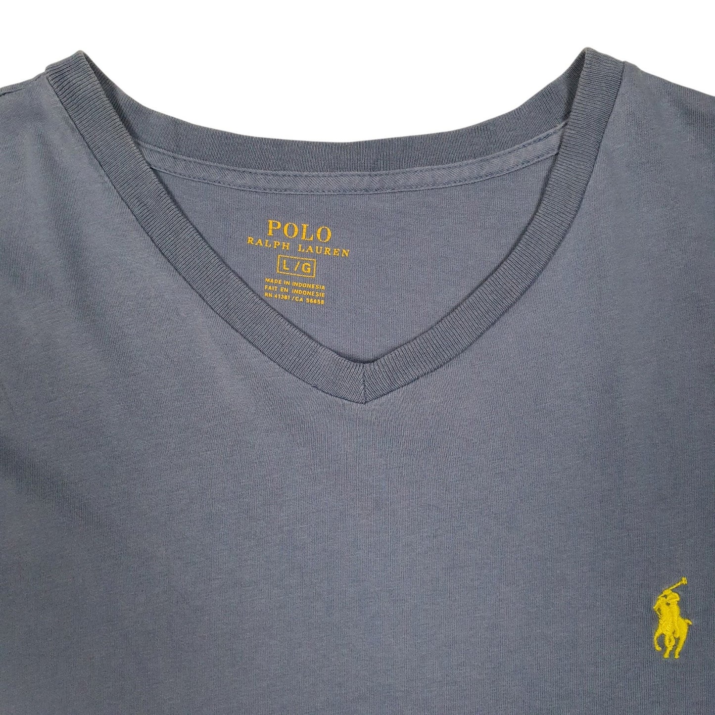 Mens Blue Polo Ralph Lauren V Neck  T Shirt