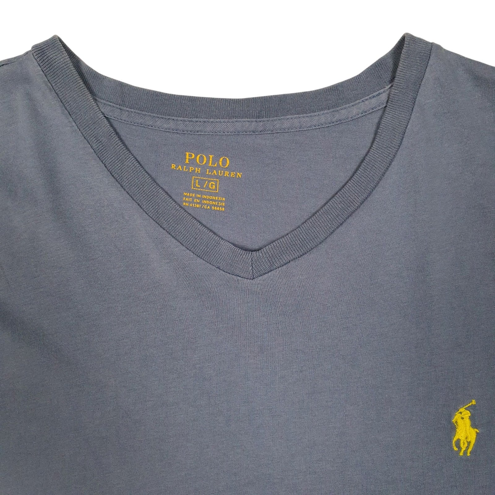 Mens Blue Polo Ralph Lauren V Neck  T Shirt
