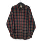 Mens Navy L.L.Bean Scotch Plaid Flannel Tall Long Sleeve Shirt