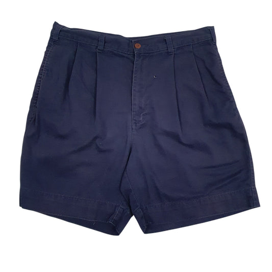 Mens Navy Dockers Pleated Chino Shorts
