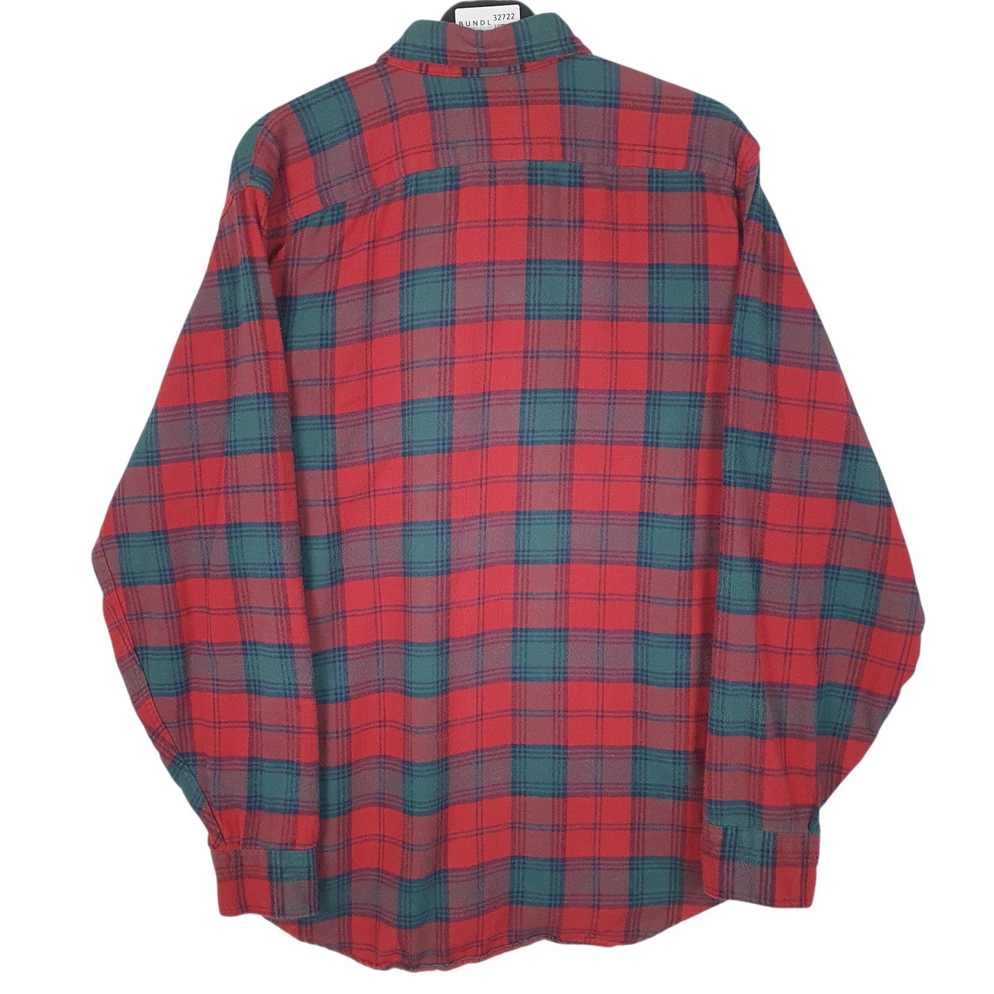 Mens Red L.L.Bean Flannel Vintage 90s  Shirt