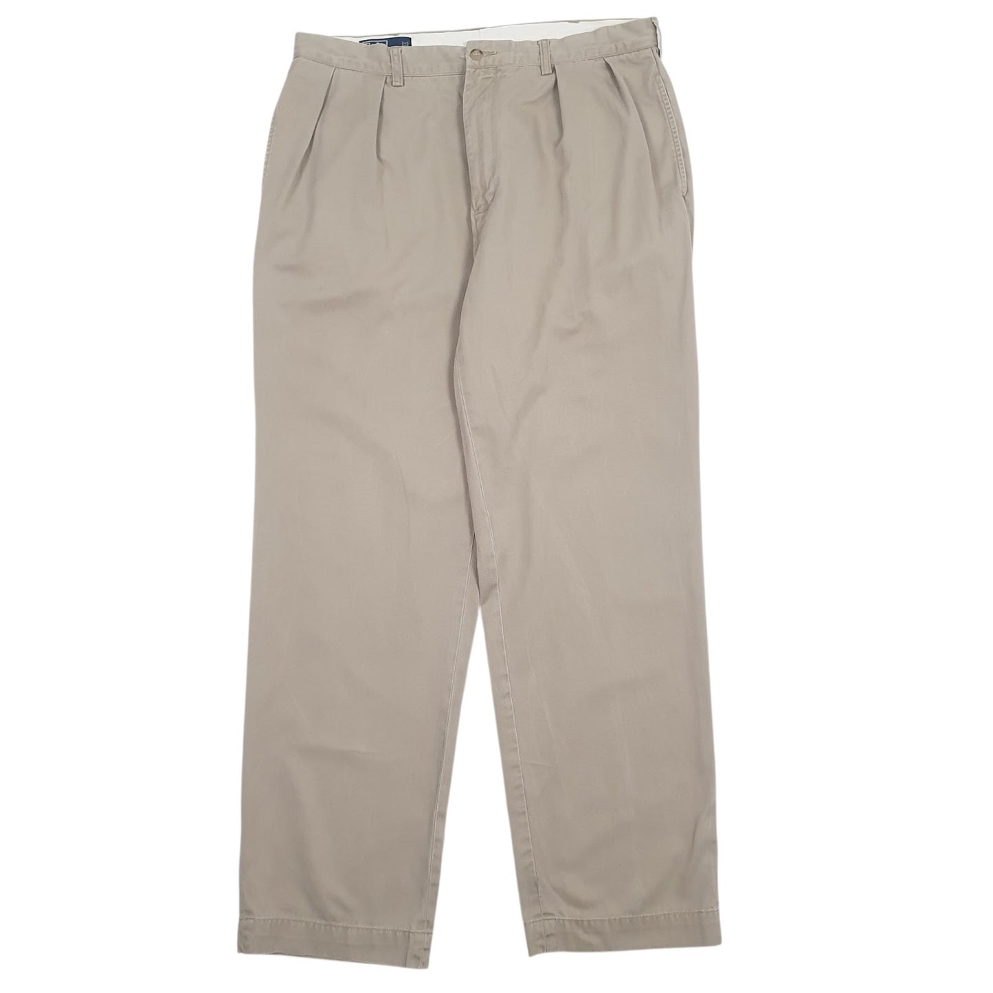 Mens Brown Polo Ralph Lauren Andrew Pant Double Pleated Chino Trousers