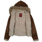 Womens Brown Levis Sherpa Lined Shearling Hooded  Coat