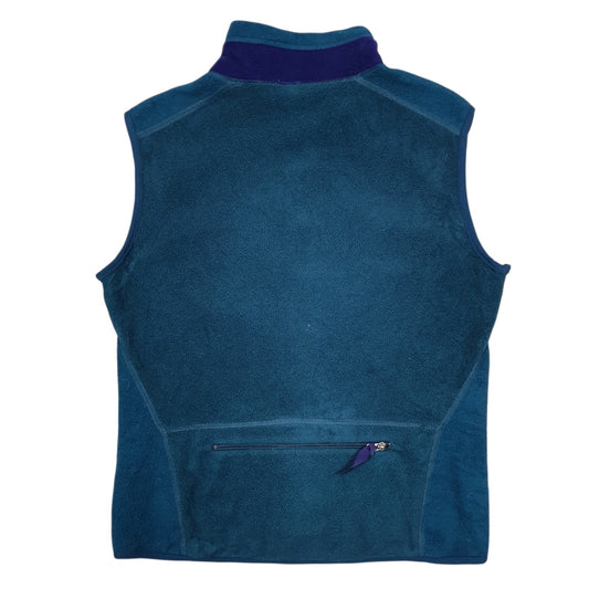 Womens Blue Patagonia Vest Bodywarmer Vintage 90s Made In USA Gilet Jumper