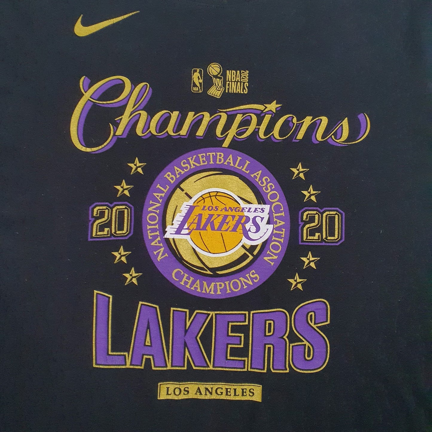 Mens Black Nike NBA Los Angeles Lakers  T Shirt