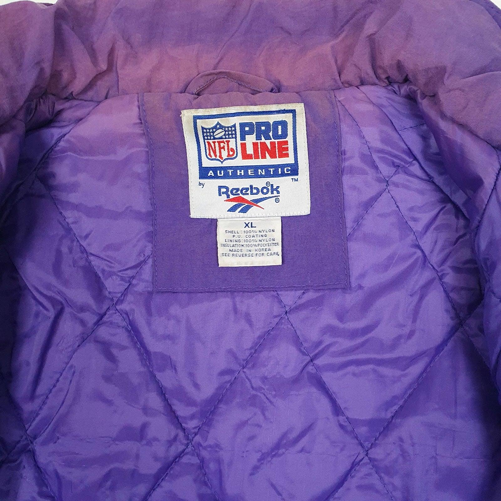 Mens Black NFL Minnesota Vikings Pro Line Vintage 90s  Coat
