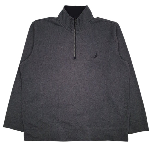Mens Grey Nautica  Quarter Zip Jumper
