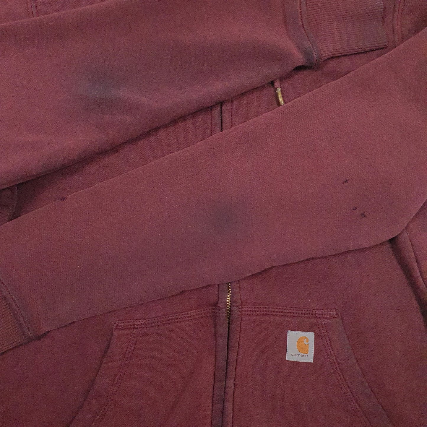 Womens Burgundy Carhartt  Full Zip Jumper