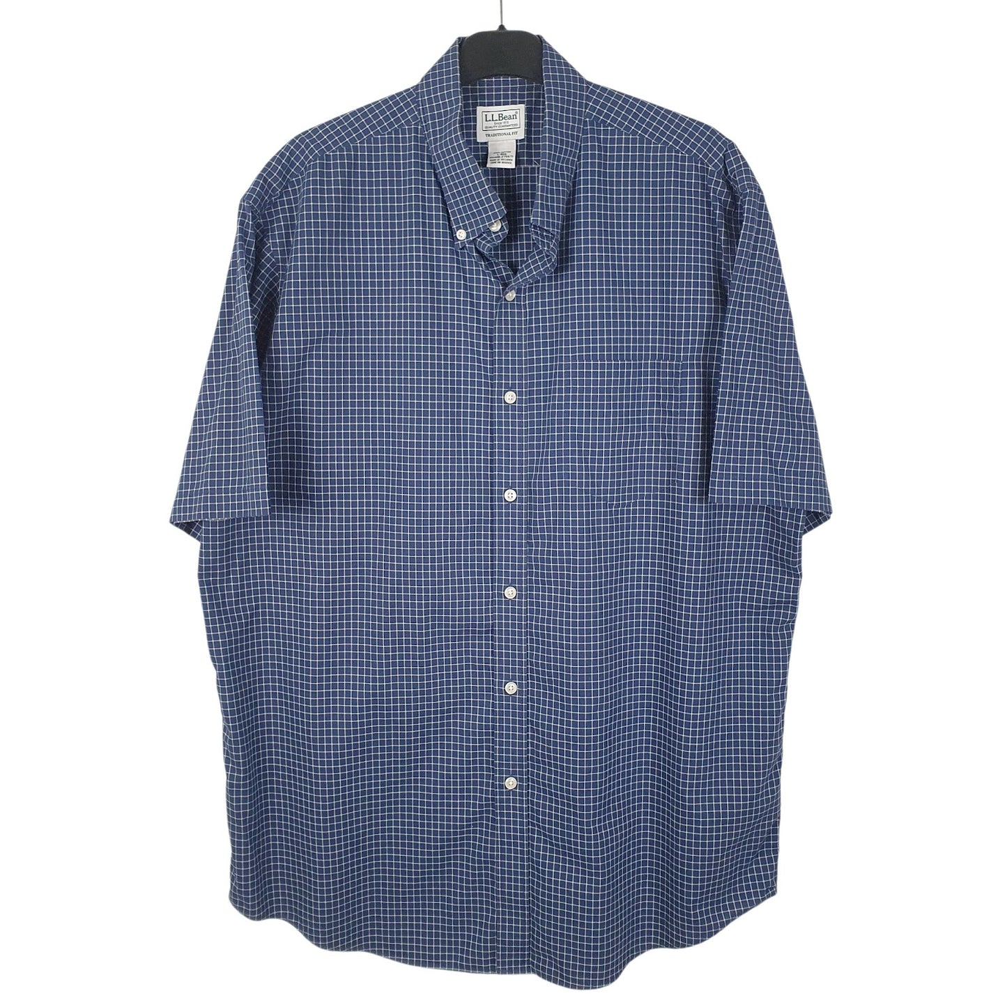 Mens Navy L.L.Bean  Short Sleeve Shirt