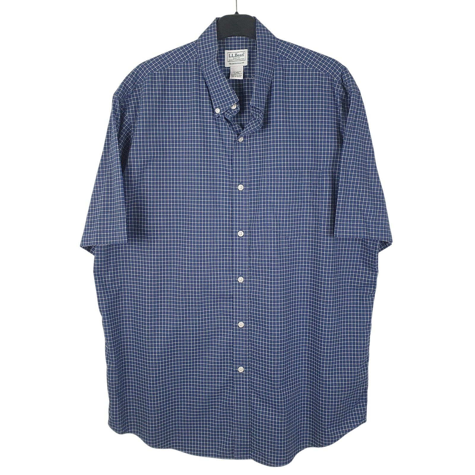 Mens Navy L.L.Bean  Short Sleeve Shirt