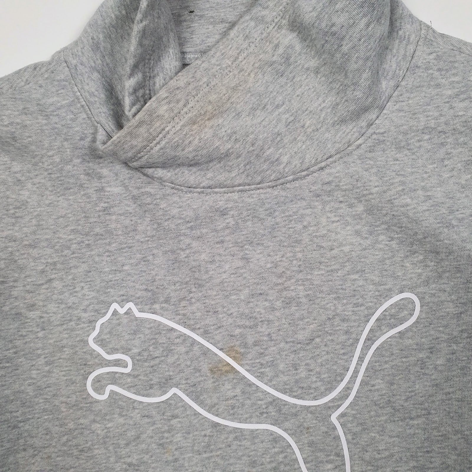 Womens Grey Puma  Shoal Neck Jumper