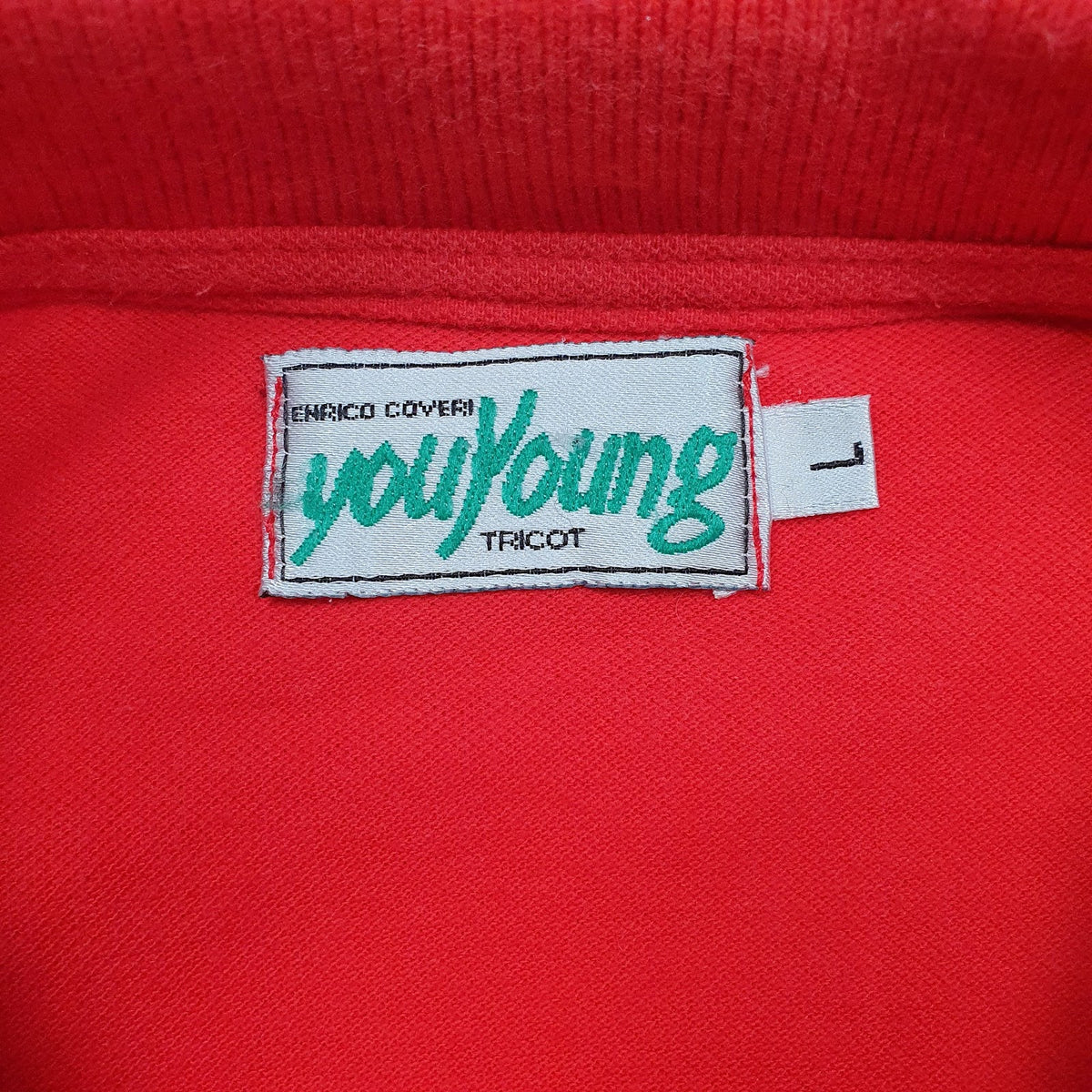 Mens Red Enrico Coveri Vintage  Polo Shirt