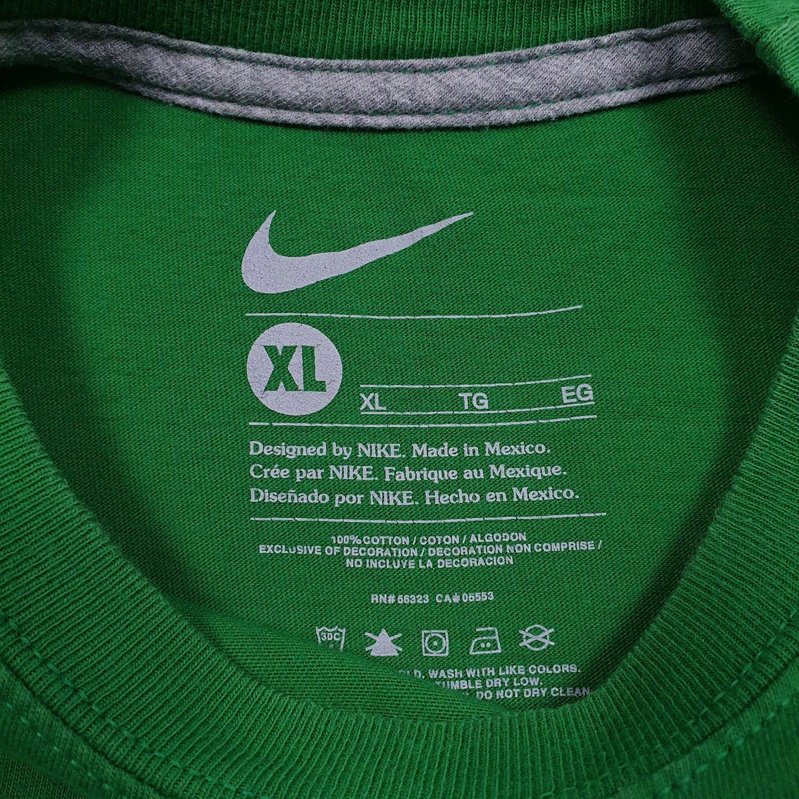 Mens Green Nike  Full Zip T Shirt