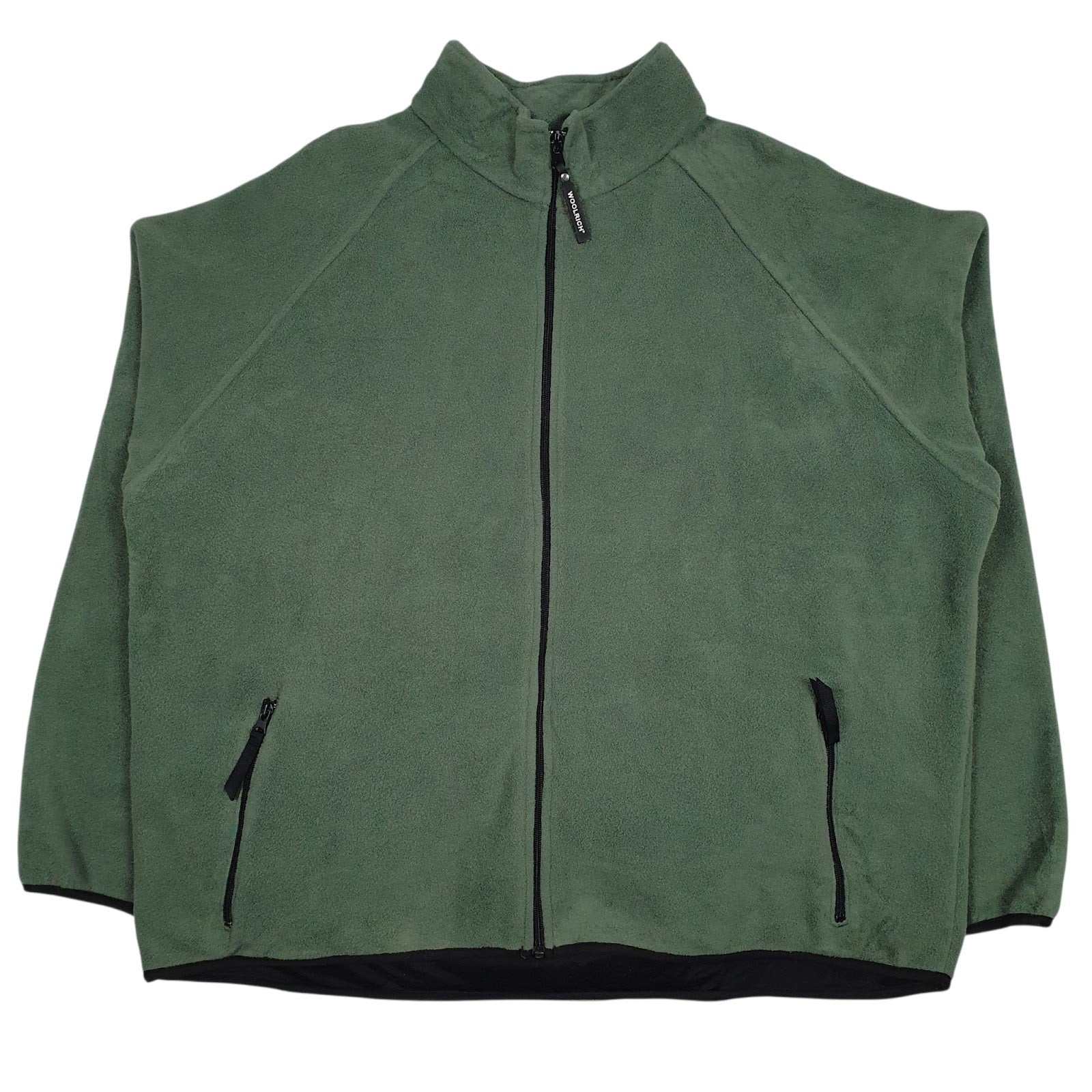 Mens Green Woolrich  Full Zip Jumper