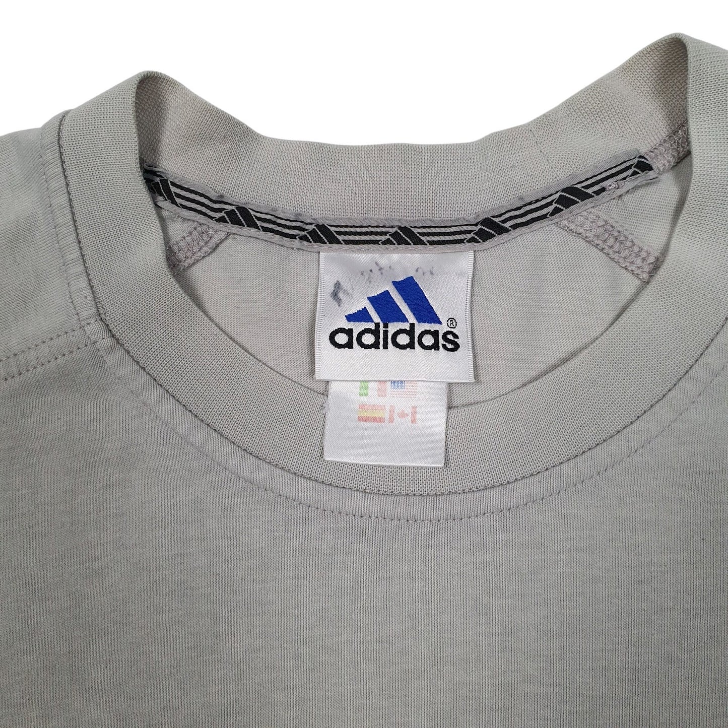Mens Grey Adidas Vintage 90s  T Shirt
