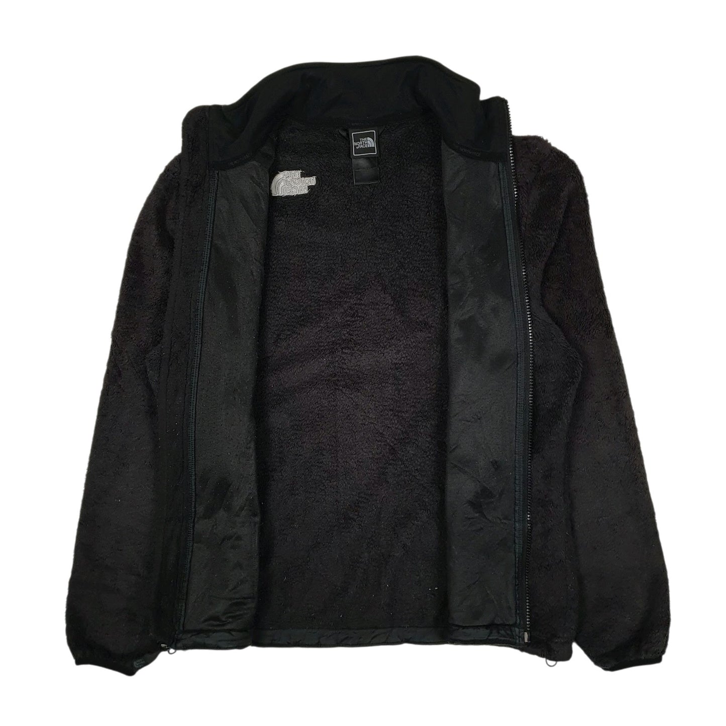Womens Black The North Face Fluffy Full Zip Jumper
