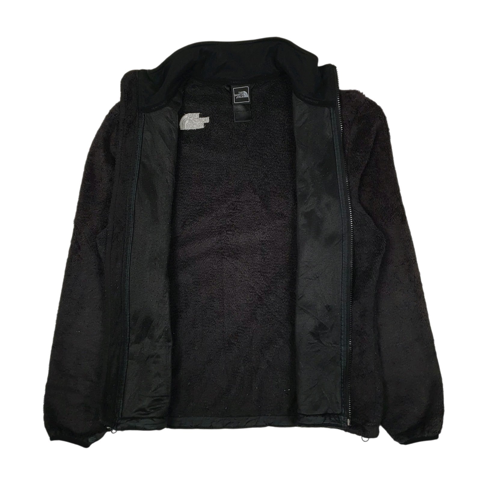 Womens Black The North Face Fluffy Full Zip Jumper