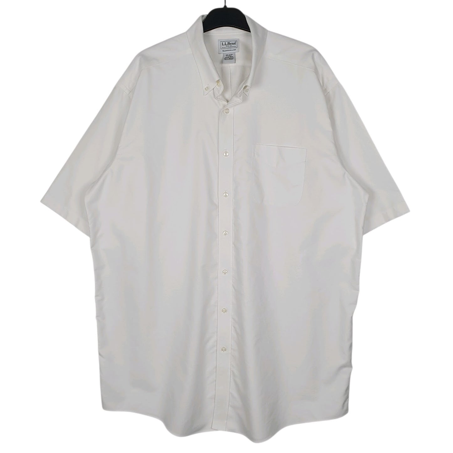 Mens White L.L.Bean  Short Sleeve Shirt
