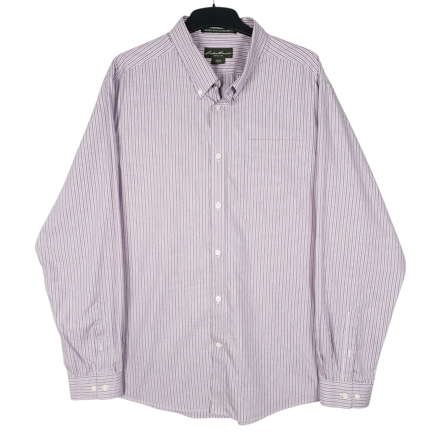 Mens Purple Eddie Bauer  Long Sleeve Shirt
