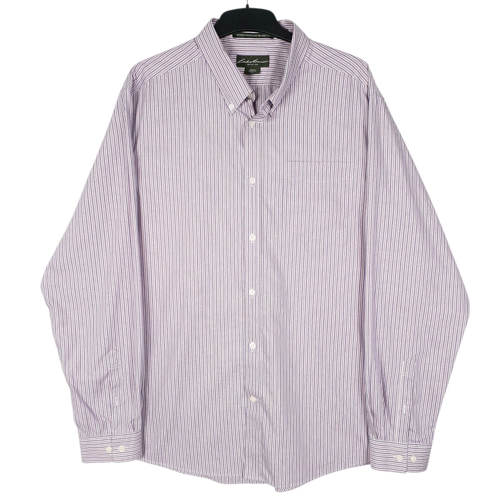Mens Purple Eddie Bauer  Long Sleeve Shirt