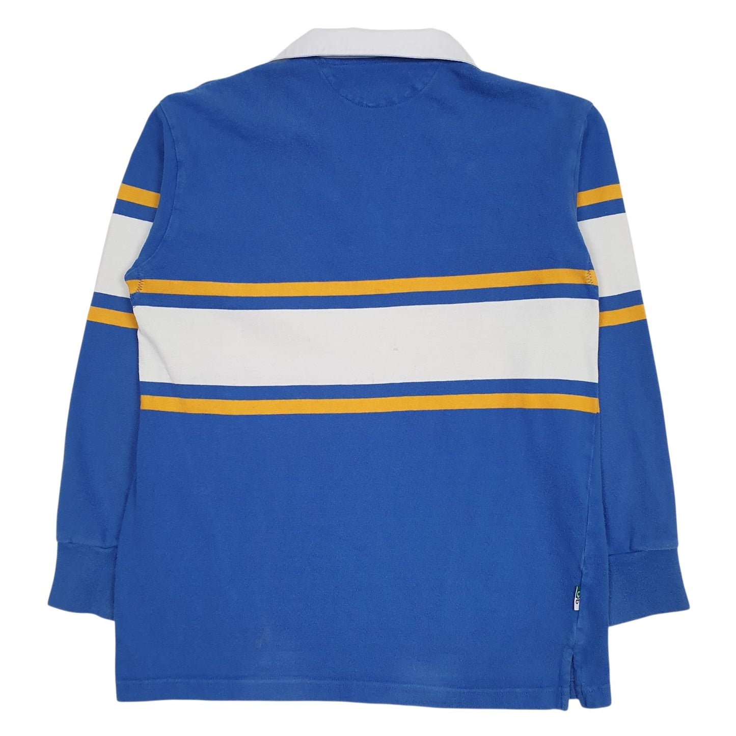 Mens Blue Uniform Basics Rugby Crewneck Polo Shirt