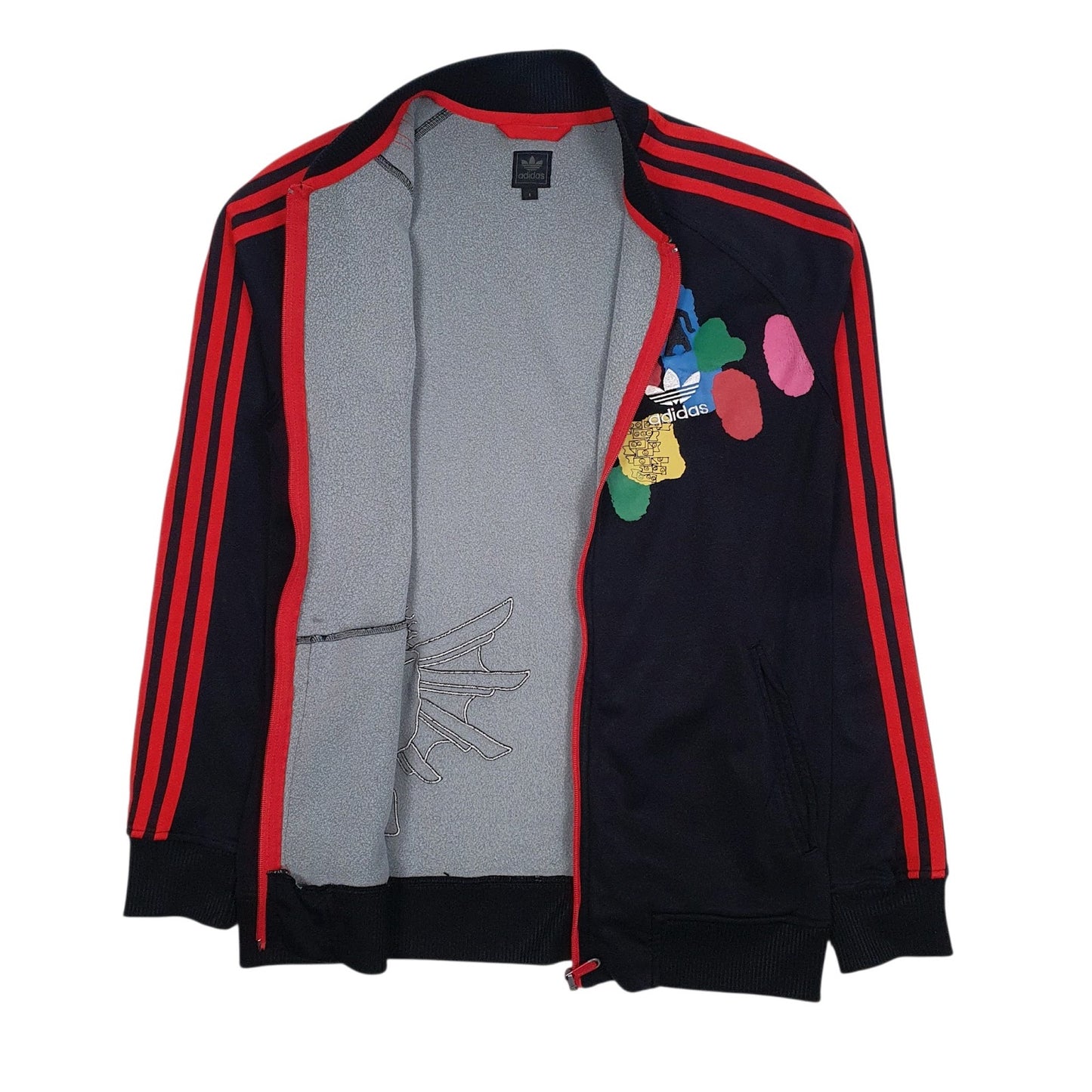 Mens Black Adidas  Full Zip Jumper