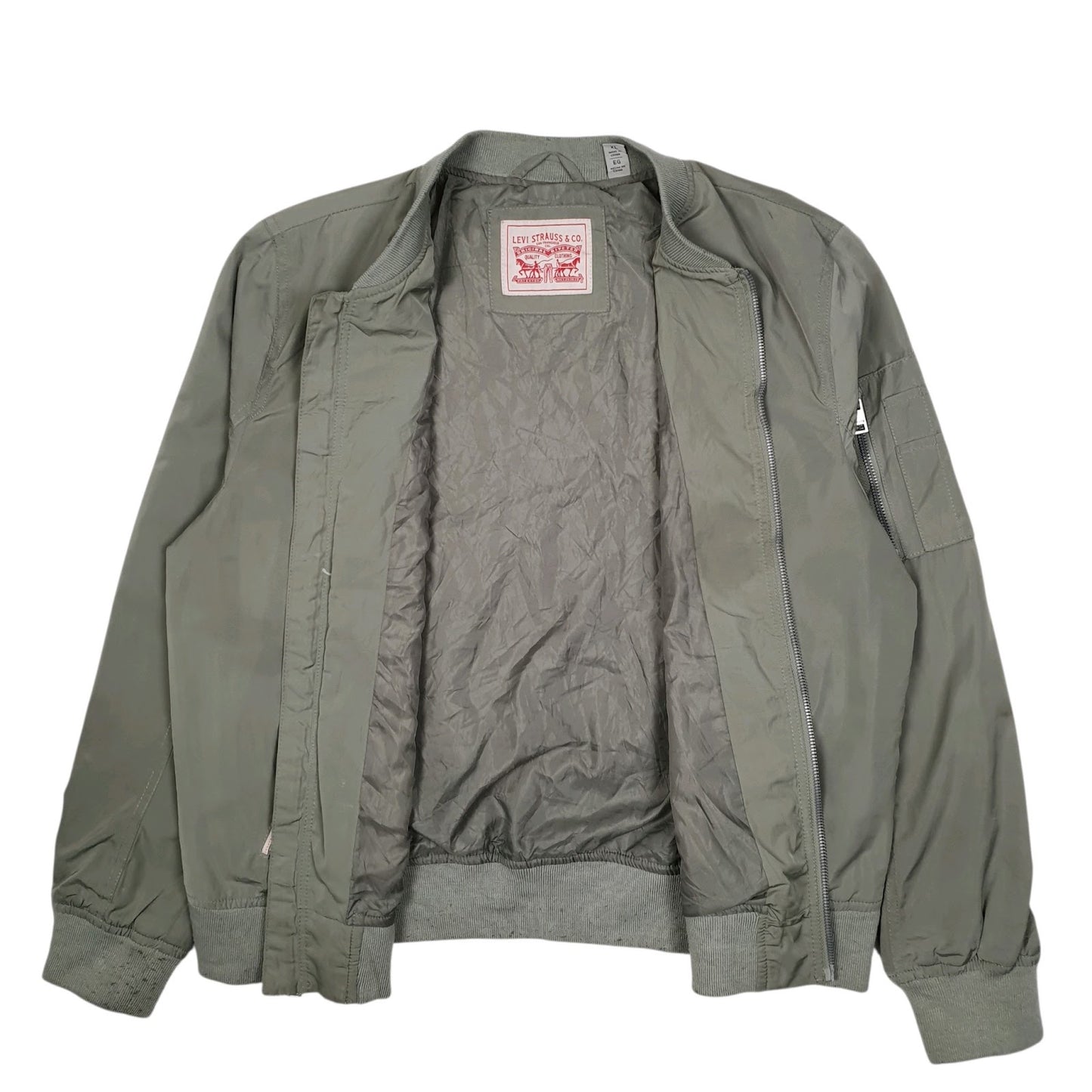 Womens Green Levis Bomber Military  Coat