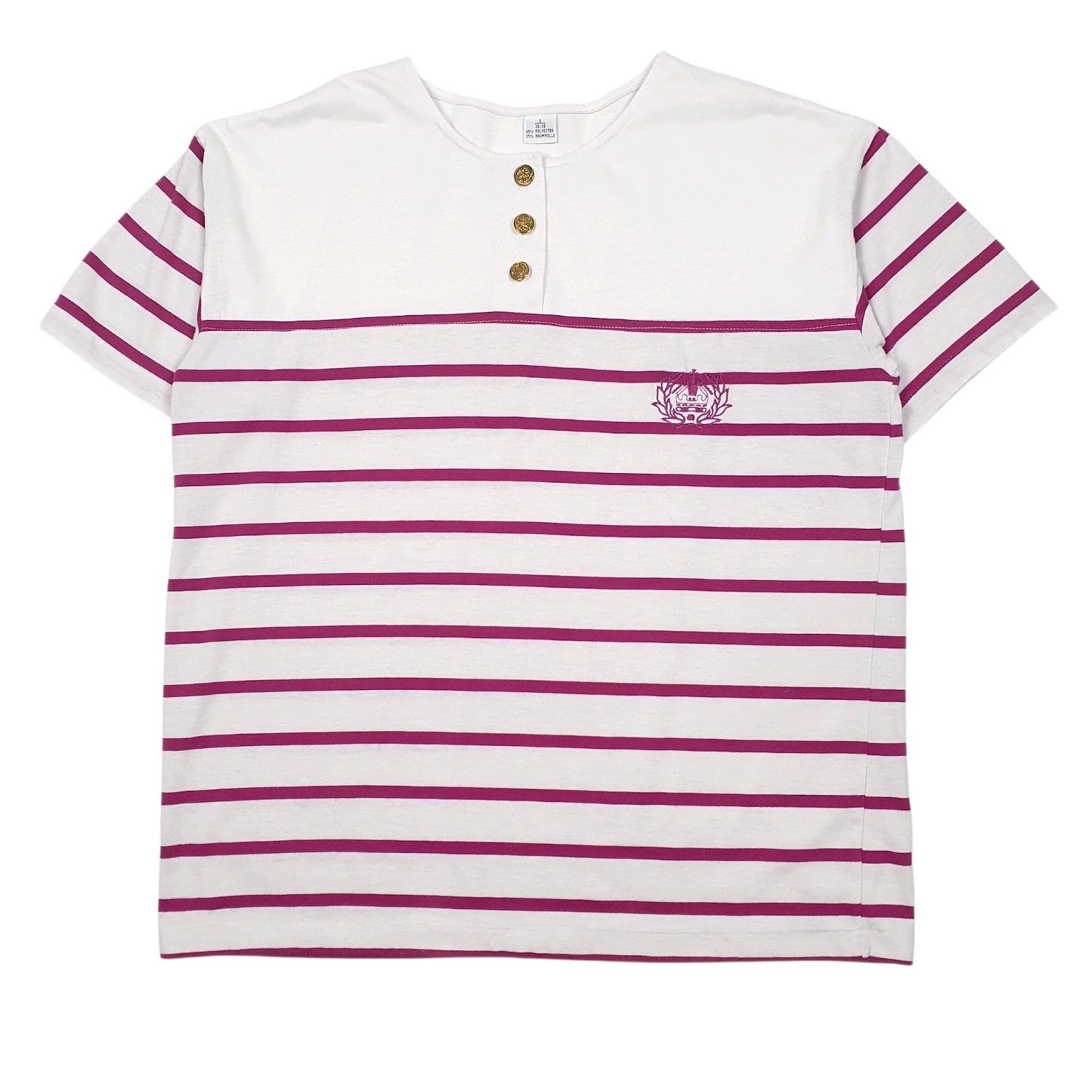 Womens White Unbranded Blouse Short Sleeve Polo Shirt