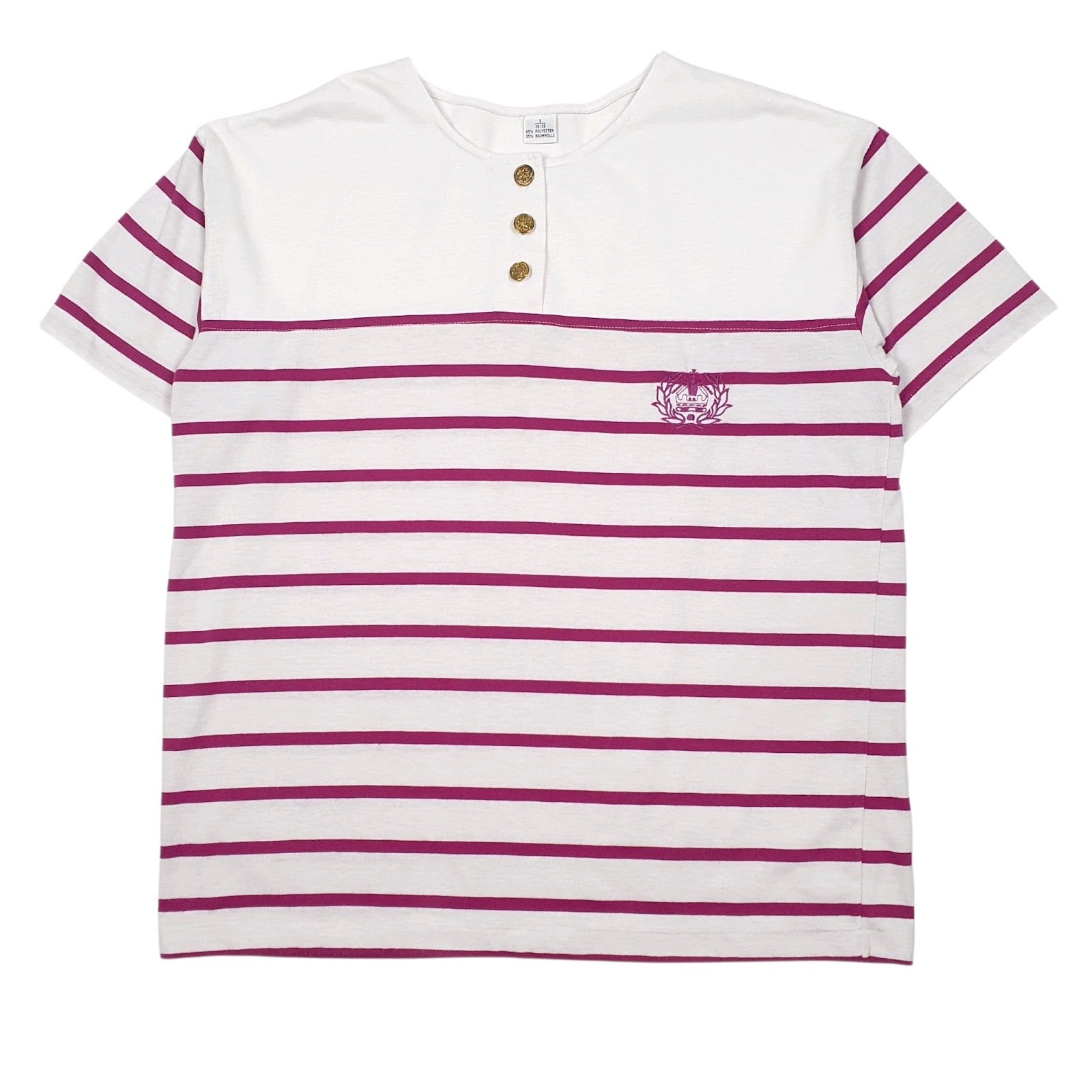 Womens White Unbranded Blouse Short Sleeve Polo Shirt
