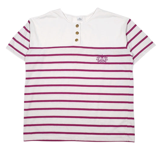 Womens White Unbranded Blouse Short Sleeve Polo Shirt