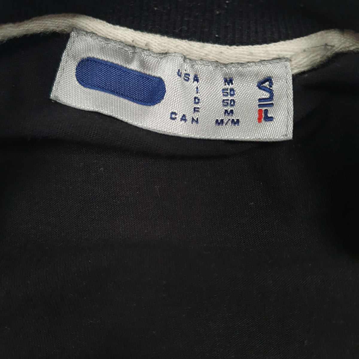 Mens Black Fila Spellout  T Shirt