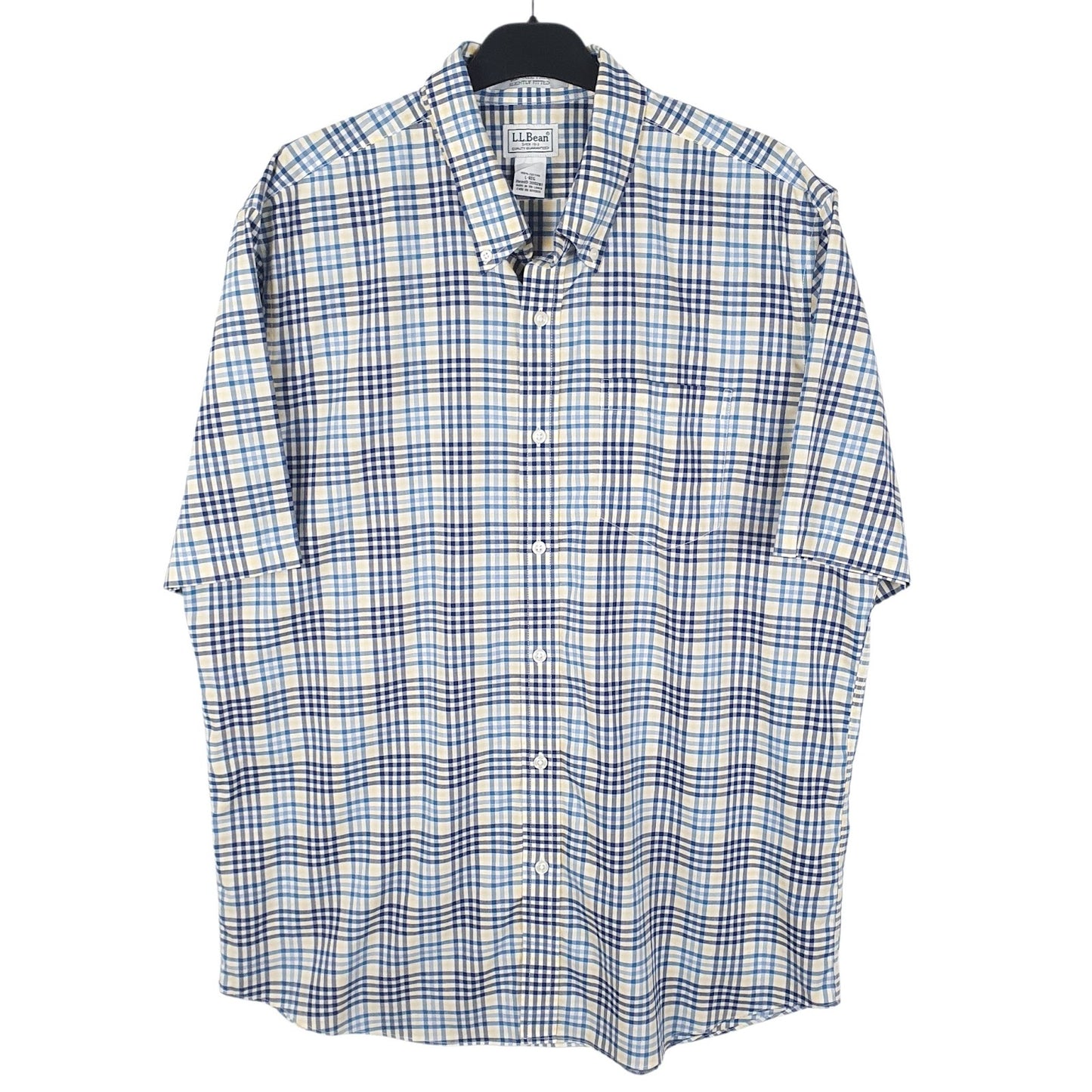 Mens Blue L.L.Bean  Short Sleeve Shirt
