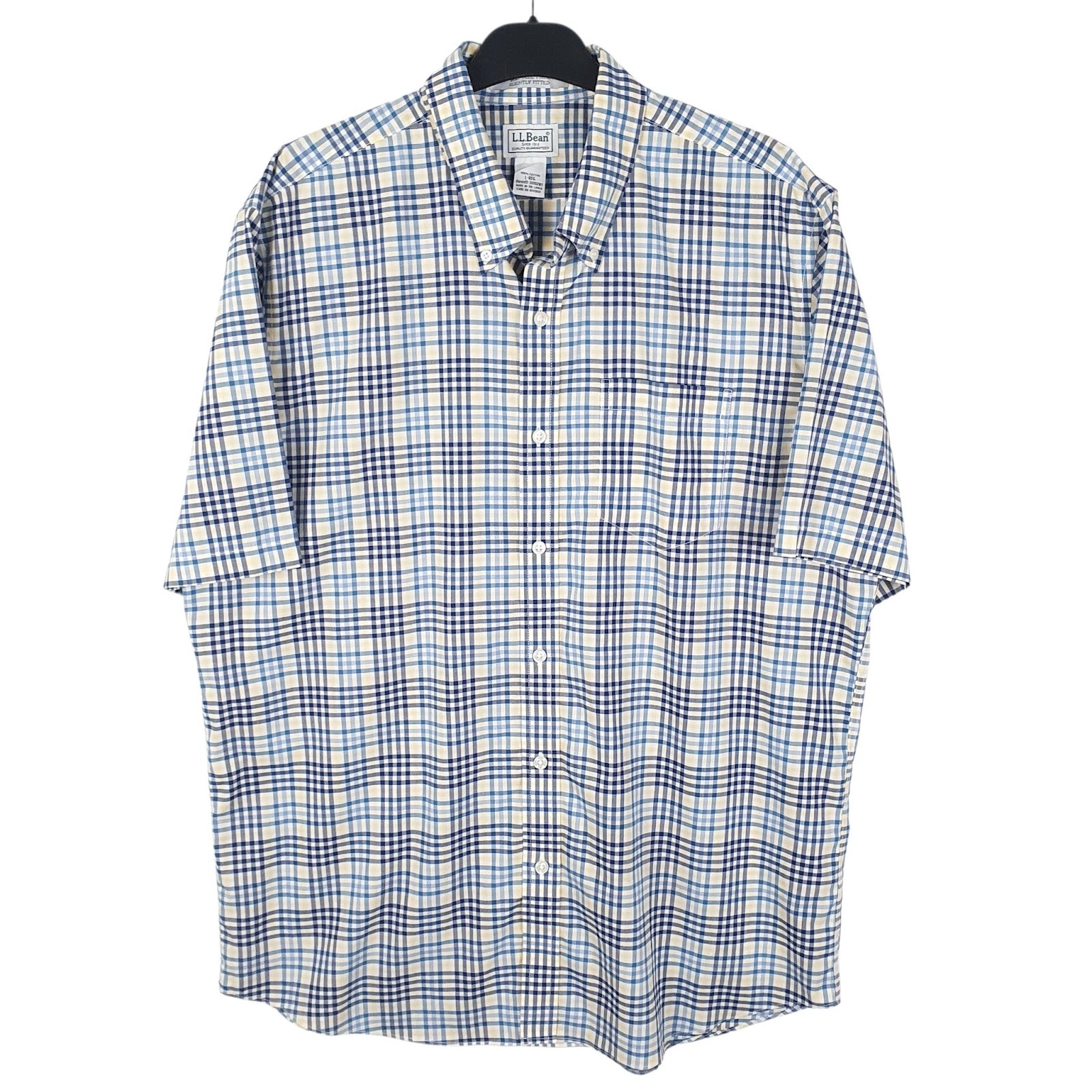 Mens Blue L.L.Bean  Short Sleeve Shirt