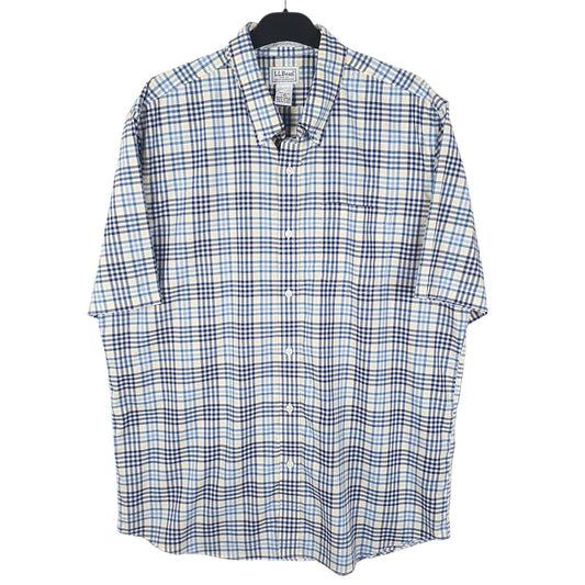 Mens Blue L.L.Bean  Short Sleeve Shirt