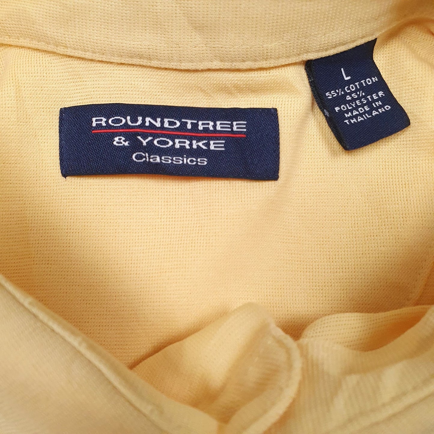 Mens Yellow Roundtree Yorke   Polo Shirt